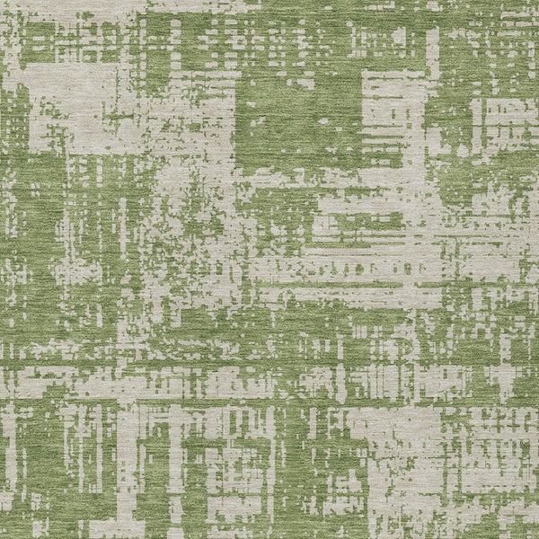 Homeroots 3' Aqua And Ivory Abstract Washable Area Rug For Indoor Outdoor Spaces - Durable And Stylish Design 5' X 8' Polyester 593187