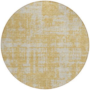 Homeroots 3' Aqua And Ivory Abstract Washable Area Rug For Indoor Outdoor Spaces - Durable And Stylish Design 8' Round Polyester 593194