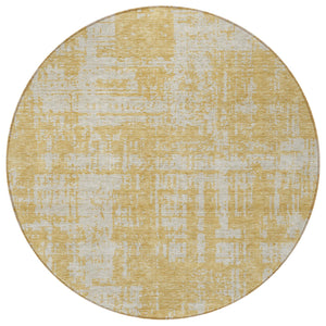 Homeroots 3' Aqua And Ivory Abstract Washable Area Rug For Indoor Outdoor Spaces - Durable And Stylish Design 8' Round Polyester 593194