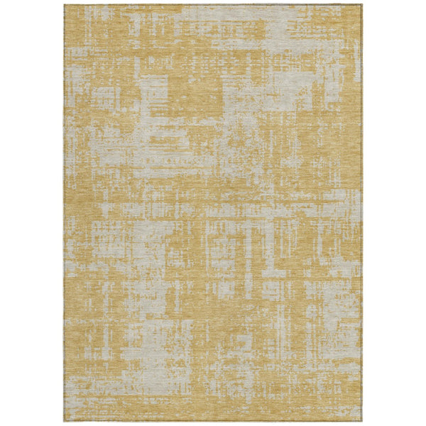 Homeroots 3' Aqua And Ivory Abstract Washable Area Rug For Indoor Outdoor Spaces - Durable And Stylish Design 8' X 10' Polyester 593195