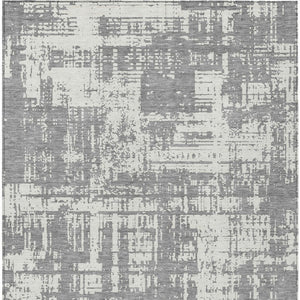 Homeroots 3' Aqua And Ivory Abstract Washable Area Rug For Indoor Outdoor Spaces - Durable And Stylish Design 3' X 5' Polyester 593198