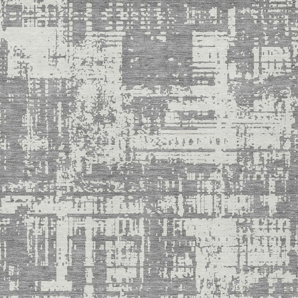 Homeroots 3' Aqua And Ivory Abstract Washable Area Rug For Indoor Outdoor Spaces - Durable And Stylish Design 9' X 12' Polyester 593202