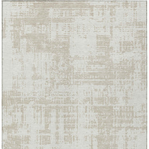 Homeroots 3' Aqua And Ivory Abstract Washable Area Rug For Indoor Outdoor Spaces - Durable And Stylish Design 9' X 12' Polyester 593208