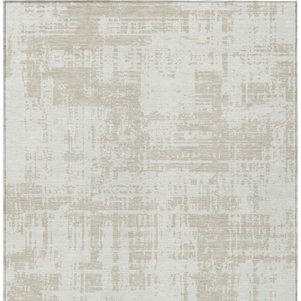 Homeroots 3' Aqua And Ivory Abstract Washable Area Rug For Indoor Outdoor Spaces - Durable And Stylish Design 9' X 12' Polyester 593208
