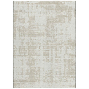 Homeroots 3' Aqua And Ivory Abstract Washable Area Rug For Indoor Outdoor Spaces - Durable And Stylish Design 9' X 12' Polyester 593208
