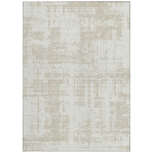 Homeroots 3' Aqua And Ivory Abstract Washable Area Rug For Indoor Outdoor Spaces - Durable And Stylish Design 10' X 14' Polyester 593209