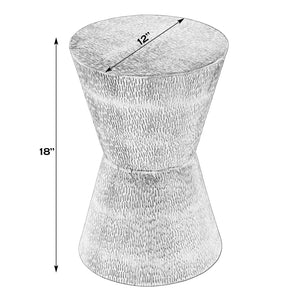 Butler Specialty Butler Isla 12" Round Aluminum End Table - Stylish Cone Design, Polished Finish For Modern Spaces Silver Aluminum 5932226-butler