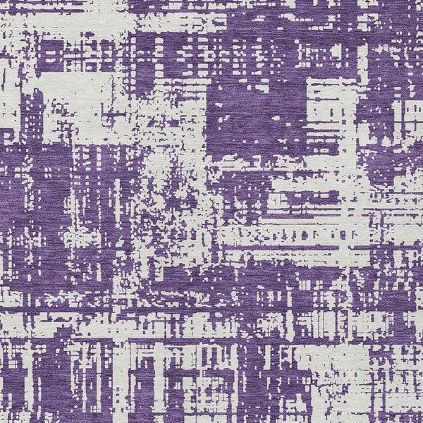 Homeroots 3' Aqua And Ivory Abstract Washable Area Rug For Indoor Outdoor Spaces - Durable And Stylish Design 5' X 8' Polyester 593223