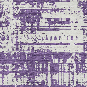 Homeroots 3' Aqua And Ivory Abstract Washable Area Rug For Indoor Outdoor Spaces - Durable And Stylish Design 8' Round Polyester 593224