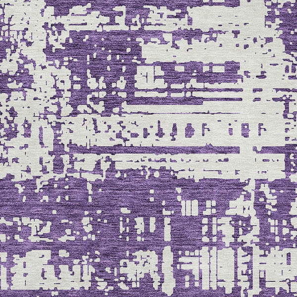 Homeroots 3' Aqua And Ivory Abstract Washable Area Rug For Indoor Outdoor Spaces - Durable And Stylish Design 8' Round Polyester 593224