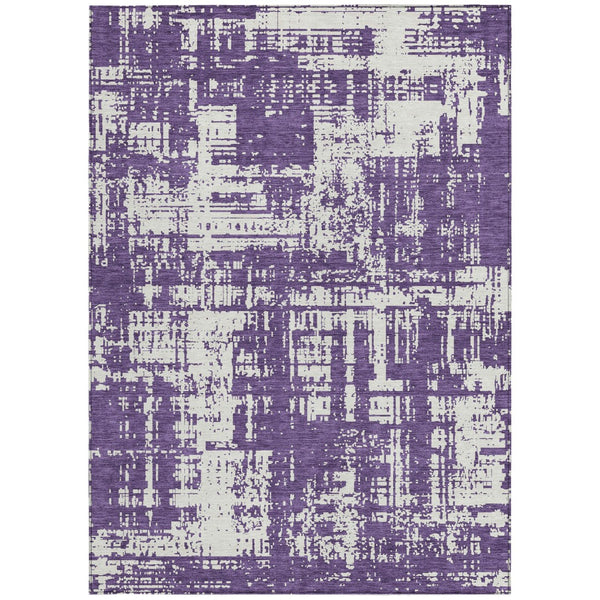 Homeroots 3' Aqua And Ivory Abstract Washable Area Rug For Indoor Outdoor Spaces - Durable And Stylish Design 9' X 12' Polyester 593226