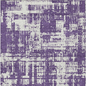 Homeroots 3' Aqua And Ivory Abstract Washable Area Rug For Indoor Outdoor Spaces - Durable And Stylish Design 10' X 14' Polyester 593227