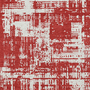 Homeroots 3' Aqua And Ivory Abstract Washable Area Rug For Indoor Outdoor Spaces - Durable And Stylish Design 3' X 5' Polyester 593228