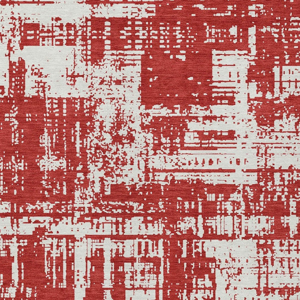 Homeroots 3' Aqua And Ivory Abstract Washable Area Rug For Indoor Outdoor Spaces - Durable And Stylish Design 5' X 8' Polyester 593229