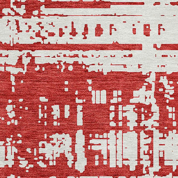 Homeroots 3' Aqua And Ivory Abstract Washable Area Rug For Indoor Outdoor Spaces - Durable And Stylish Design 8' Round Polyester 593230