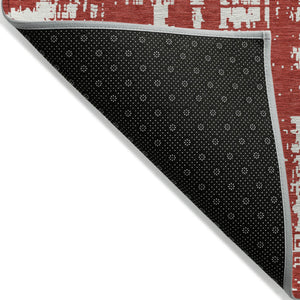 Homeroots 3' Aqua And Ivory Abstract Washable Area Rug For Indoor Outdoor Spaces - Durable And Stylish Design 8' X 10' Polyester 593231