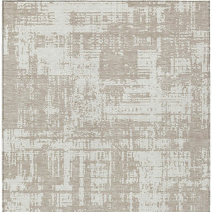 Homeroots 3' Aqua And Ivory Abstract Washable Area Rug For Indoor Outdoor Spaces - Durable And Stylish Design 10' X 14' Polyester 593239