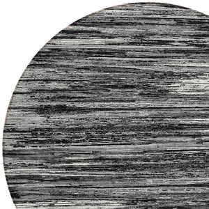 Homeroots 3' Beige Brown Ivory Striped Washable Area Rug - Durable Indoor Outdoor Accent For Any Space 8' Round Polyester 593248