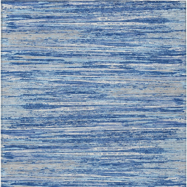 Homeroots 3' Beige Brown Ivory Striped Washable Area Rug - Durable Indoor Outdoor Accent For Any Space 8' X 10' Polyester 593261