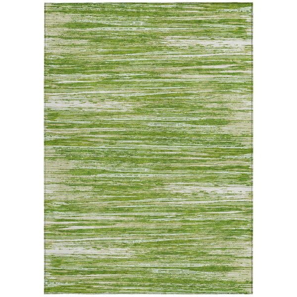 Homeroots 3' Beige Brown Ivory Striped Washable Area Rug - Durable Indoor Outdoor Accent For Any Space 5' X 8' Polyester 593265