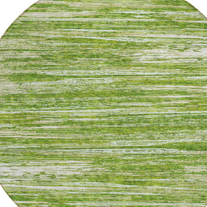 Homeroots 3' Beige Brown Ivory Striped Washable Area Rug - Durable Indoor Outdoor Accent For Any Space 8' Round Polyester 593266