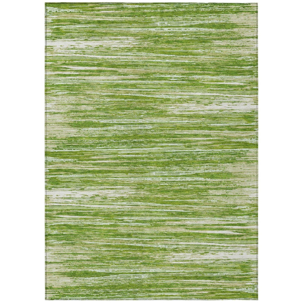 HomeRoots 9' Green and Ivory Striped Washable Area Rug for Indoor and Outdoor Use - Durable, Stylish, Easy Care 9' X 12' 593268