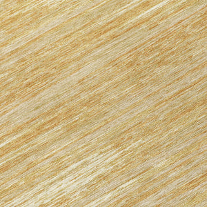 Homeroots 3' Beige Brown Ivory Striped Washable Area Rug - Durable Indoor Outdoor Accent For Any Space 8' Round Polyester 593272