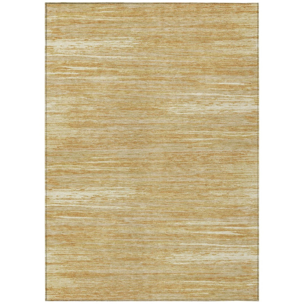 HomeRoots 9' Gold Gray and Ivory Striped Washable Area Rug – Stylish, Durable Design for Indoor and Outdoor Use 9' X 12' 593274