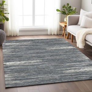 Homeroots 3' Beige Brown Ivory Striped Washable Area Rug - Durable Indoor Outdoor Accent For Any Space 3' X 5' Polyester 593276
