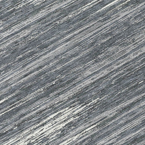 HomeRoots 5' Stylish Gray and Ivory Striped Washable Area Rug for Indoor and Outdoor Spaces, Durable & Versatile 8' Round 593278