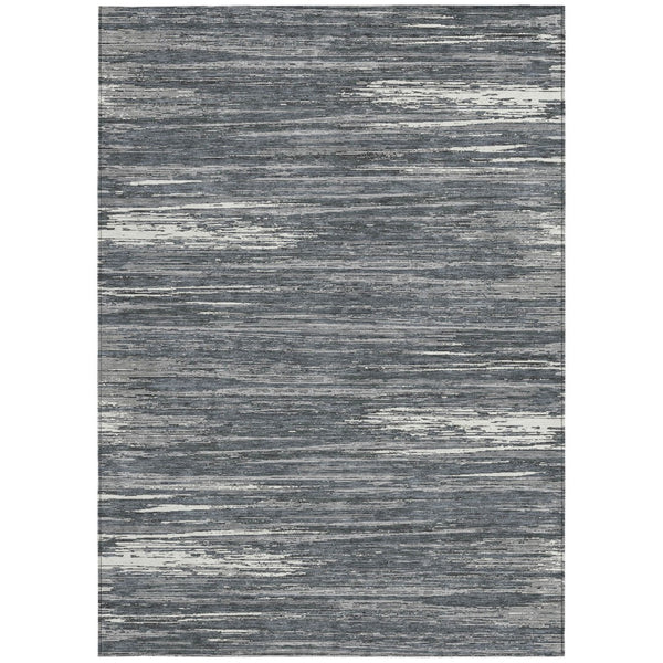 Homeroots 3' Beige Brown Ivory Striped Washable Area Rug - Durable Indoor Outdoor Accent For Any Space 10' X 14' Polyester 593281