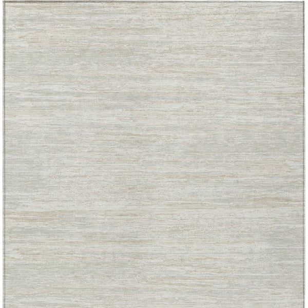 Homeroots 3' Beige Brown Ivory Striped Washable Area Rug - Durable Indoor Outdoor Accent For Any Space 5' X 8' Polyester 593283
