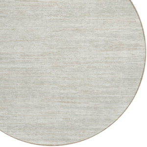Homeroots 3' Beige Brown Ivory Striped Washable Area Rug - Durable Indoor Outdoor Accent For Any Space 8' Round Polyester 593284