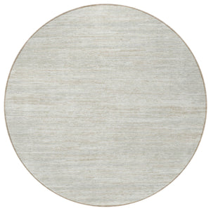 Homeroots 3' Beige Brown Ivory Striped Washable Area Rug - Durable Indoor Outdoor Accent For Any Space 8' Round Polyester 593284