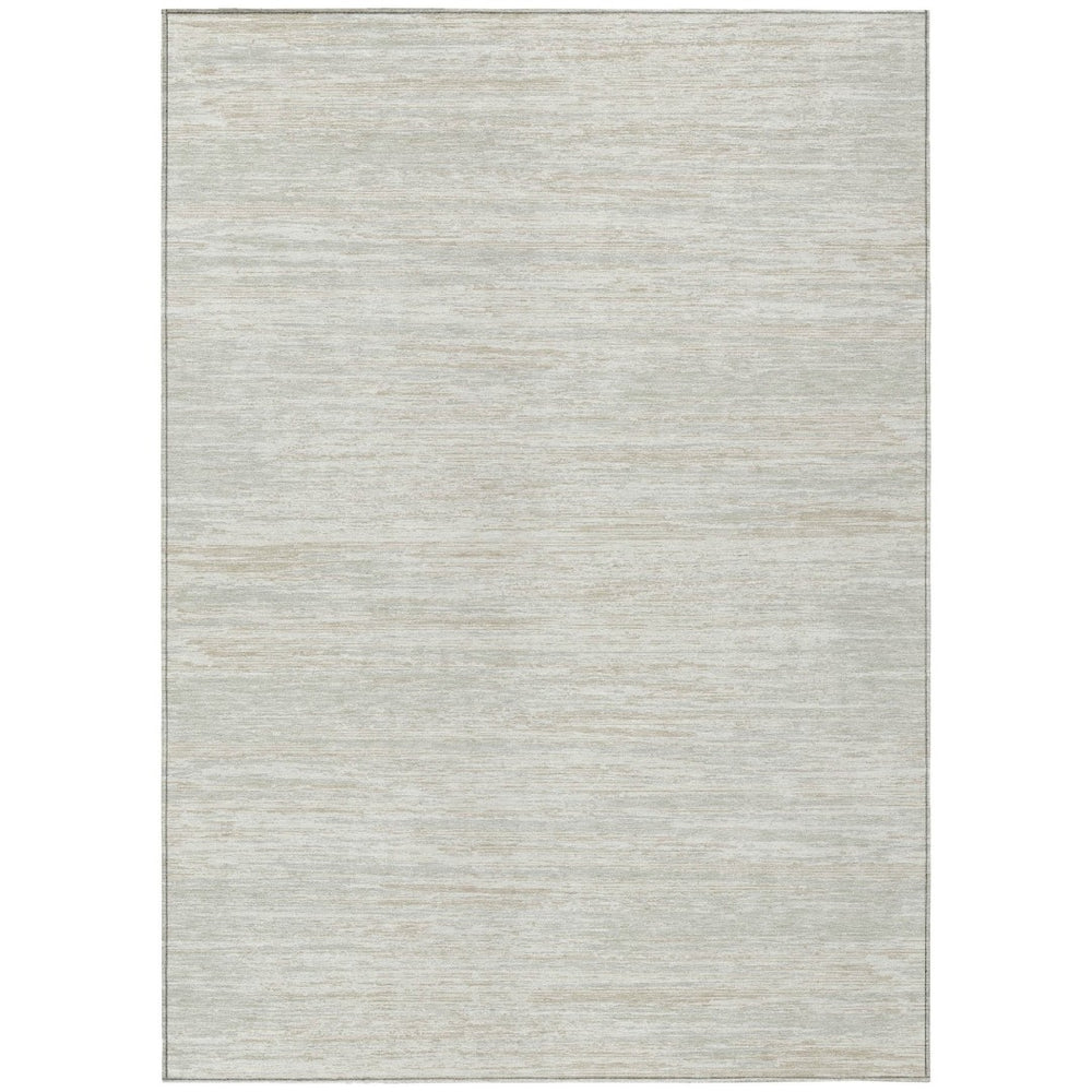 HomeRoots 9' Ivory and Gray Striped Indoor-Outdoor Area Rug - Durable, Washable, Versatile for Any Space 9' X 12' 593286