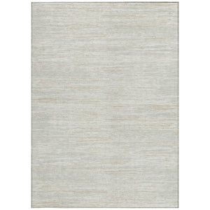 Homeroots 3' Beige Brown Ivory Striped Washable Area Rug - Durable Indoor Outdoor Accent For Any Space 9' X 12' Polyester 593286