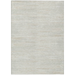 HomeRoots 5' Ivory and Gray Striped Area Rug - Durable, Washable Design for Indoor and Outdoor Spaces 10' X 14' 593287
