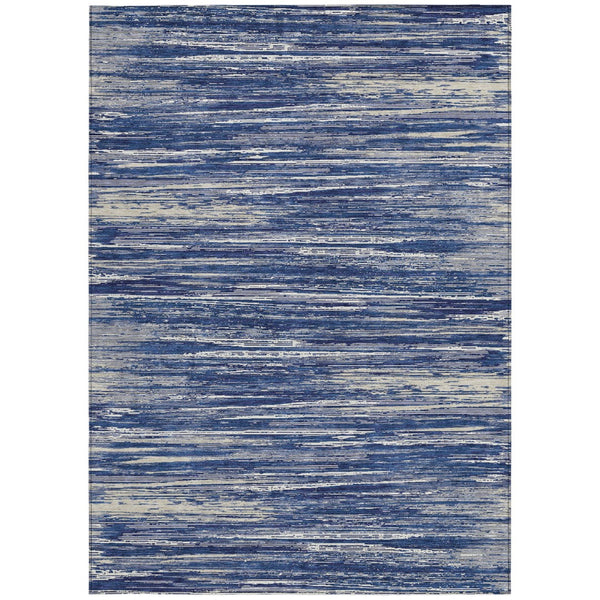 Homeroots 3' Beige Brown Ivory Striped Washable Area Rug - Durable Indoor Outdoor Accent For Any Space 3' X 5' Polyester 593288