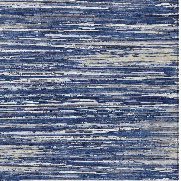 Homeroots 3' Beige Brown Ivory Striped Washable Area Rug - Durable Indoor Outdoor Accent For Any Space 8' X 10' Polyester 593291