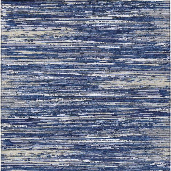 Homeroots 3' Beige Brown Ivory Striped Washable Area Rug - Durable Indoor Outdoor Accent For Any Space 10' X 14' Polyester 593293