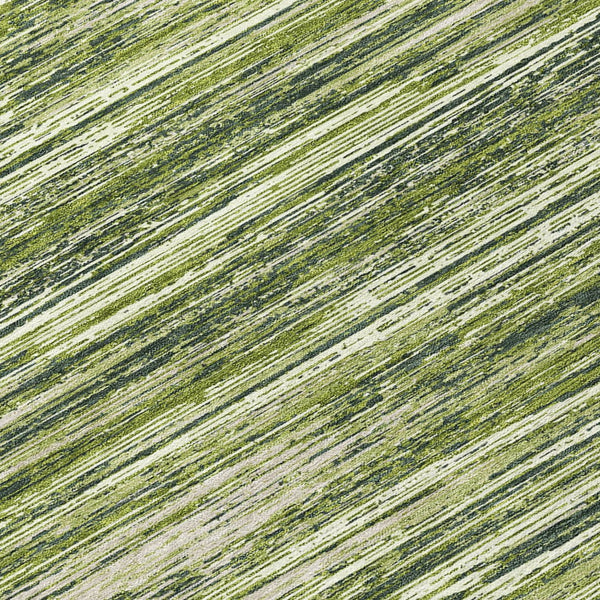 Homeroots 3' Beige Brown Ivory Striped Washable Area Rug - Durable Indoor Outdoor Accent For Any Space 8' Round Polyester 593296