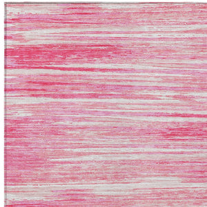 Homeroots 3' Beige Brown Ivory Striped Washable Area Rug - Durable Indoor Outdoor Accent For Any Space 8' X 10' Polyester 593303