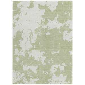Homeroots 3' Artichoke Green Abstract Washable Indoor Outdoor Area Rug - Stylish, Durable, And Easy To Clean 8' X 10' Polyester 593315