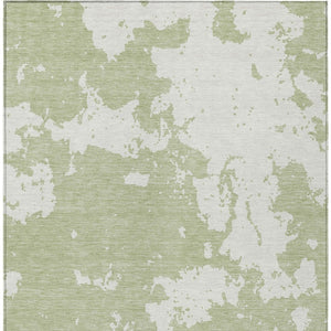 Homeroots 3' Artichoke Green Abstract Washable Indoor Outdoor Area Rug - Stylish, Durable, And Easy To Clean 9' X 12' Polyester 593316