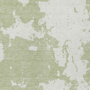 Homeroots 3' Artichoke Green Abstract Washable Indoor Outdoor Area Rug - Stylish, Durable, And Easy To Clean 9' X 12' Polyester 593316