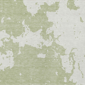 Homeroots 3' Artichoke Green Abstract Washable Indoor Outdoor Area Rug - Stylish, Durable, And Easy To Clean 10' X 14' Polyester 593317