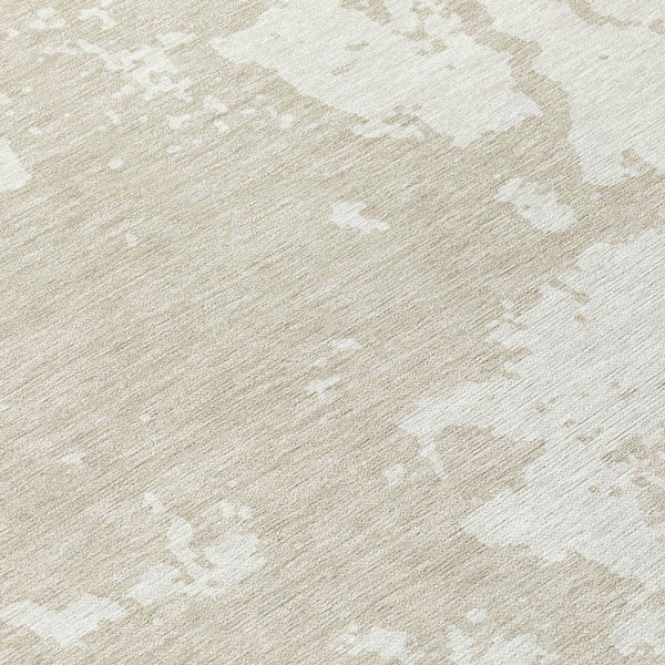 Homeroots 3' Artichoke Green Abstract Washable Indoor Outdoor Area Rug - Stylish, Durable, And Easy To Clean 8' Round Polyester 593320