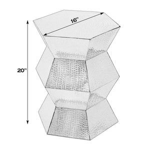 Butler Specialty Company Renzo Modern 16" Stainless Steel End Table For Sophisticated Interiors Silver Stainless Steel 5933220-butler