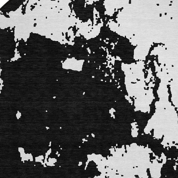 Homeroots 3' Artichoke Green Abstract Washable Indoor Outdoor Area Rug - Stylish, Durable, And Easy To Clean 8' Round Polyester 593326