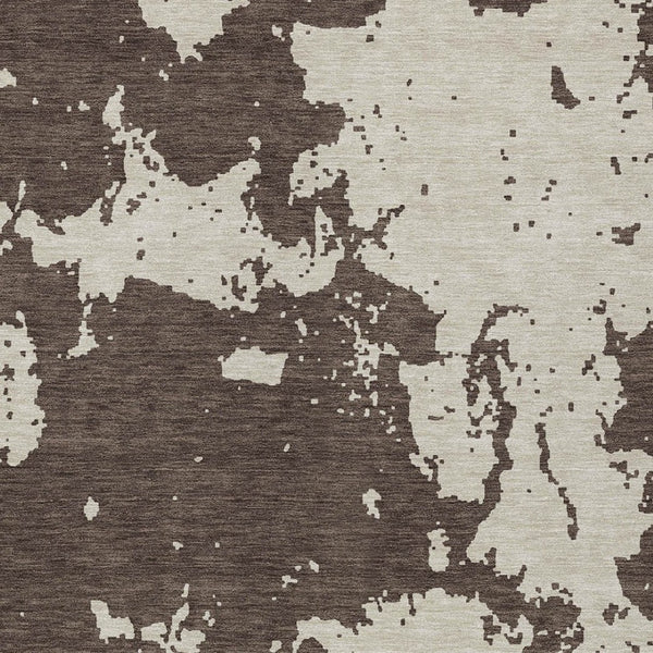 Homeroots 3' Artichoke Green Abstract Washable Indoor Outdoor Area Rug - Stylish, Durable, And Easy To Clean 5' X 8' Polyester 593331